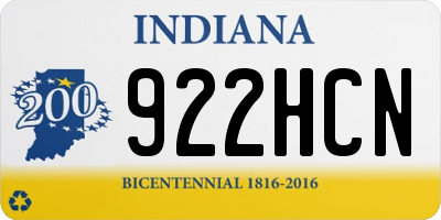 IN license plate 922HCN