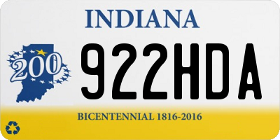 IN license plate 922HDA
