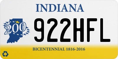 IN license plate 922HFL