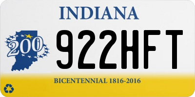 IN license plate 922HFT