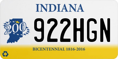 IN license plate 922HGN