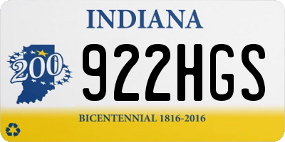 IN license plate 922HGS
