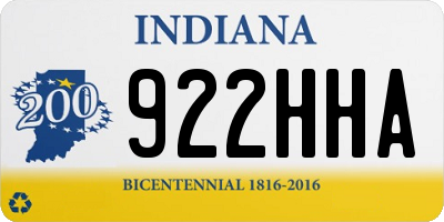 IN license plate 922HHA