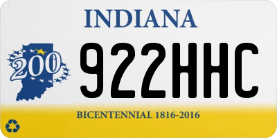 IN license plate 922HHC