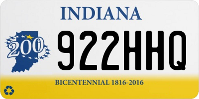 IN license plate 922HHQ
