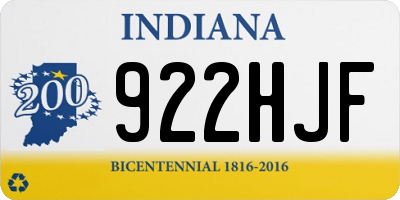 IN license plate 922HJF