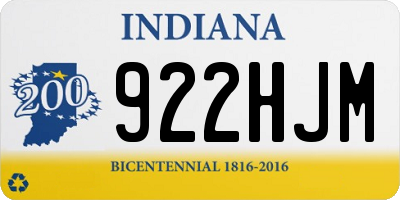 IN license plate 922HJM