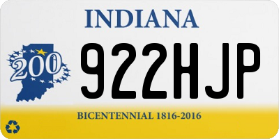 IN license plate 922HJP