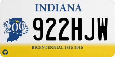 IN license plate 922HJW