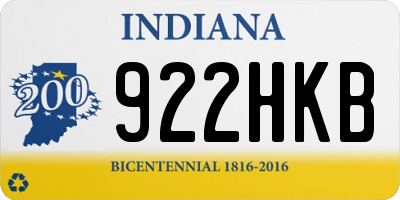 IN license plate 922HKB