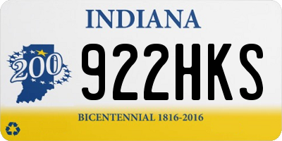 IN license plate 922HKS