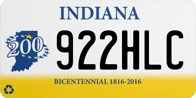 IN license plate 922HLC