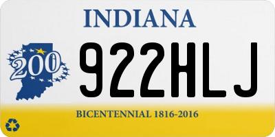 IN license plate 922HLJ