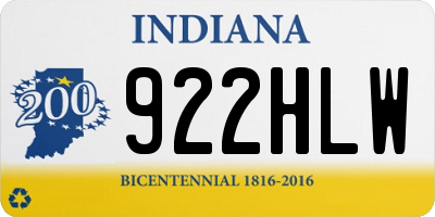 IN license plate 922HLW
