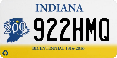 IN license plate 922HMQ