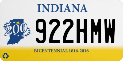 IN license plate 922HMW