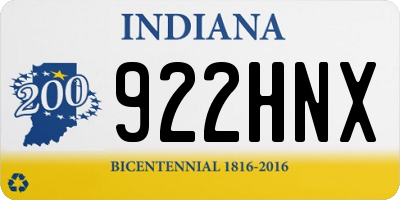 IN license plate 922HNX