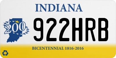IN license plate 922HRB