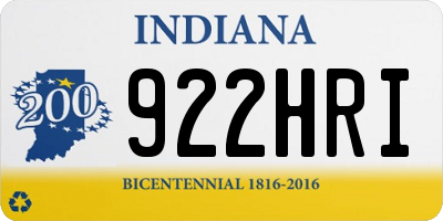IN license plate 922HRI