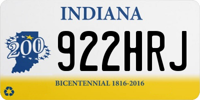 IN license plate 922HRJ