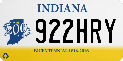 IN license plate 922HRY