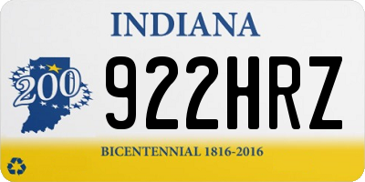IN license plate 922HRZ