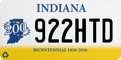 IN license plate 922HTD