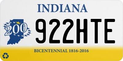 IN license plate 922HTE