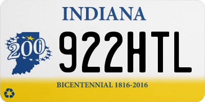 IN license plate 922HTL