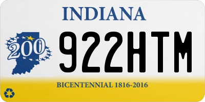 IN license plate 922HTM