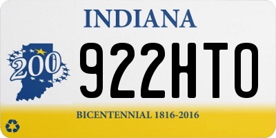 IN license plate 922HTO
