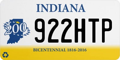 IN license plate 922HTP