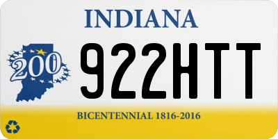 IN license plate 922HTT