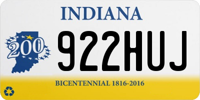 IN license plate 922HUJ