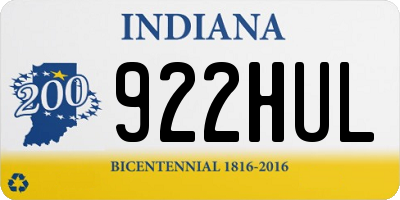 IN license plate 922HUL