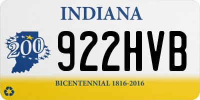 IN license plate 922HVB