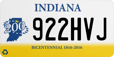 IN license plate 922HVJ