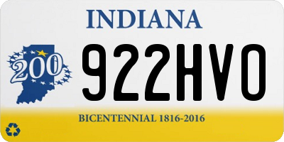 IN license plate 922HVO