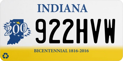 IN license plate 922HVW