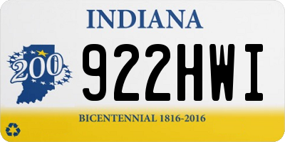 IN license plate 922HWI
