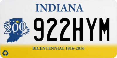 IN license plate 922HYM