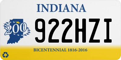 IN license plate 922HZI