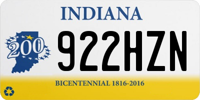 IN license plate 922HZN