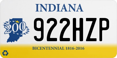 IN license plate 922HZP