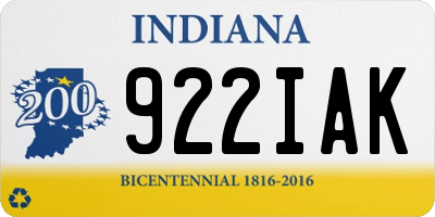 IN license plate 922IAK