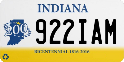 IN license plate 922IAM