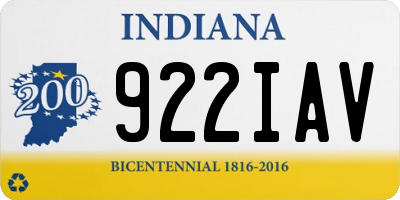 IN license plate 922IAV