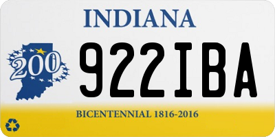 IN license plate 922IBA