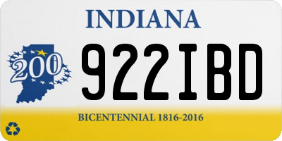 IN license plate 922IBD