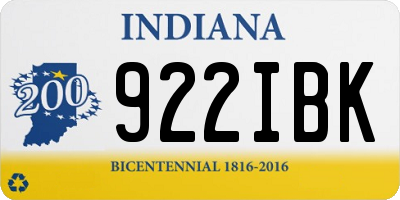 IN license plate 922IBK